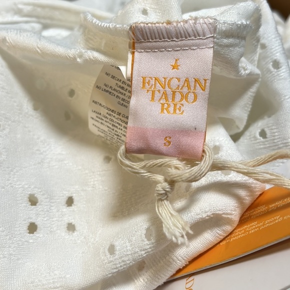 Anthropologie Encantadore White Eyelet Lace Ruffled Shashi Maxi Dress NWT - Picture 10 of 14